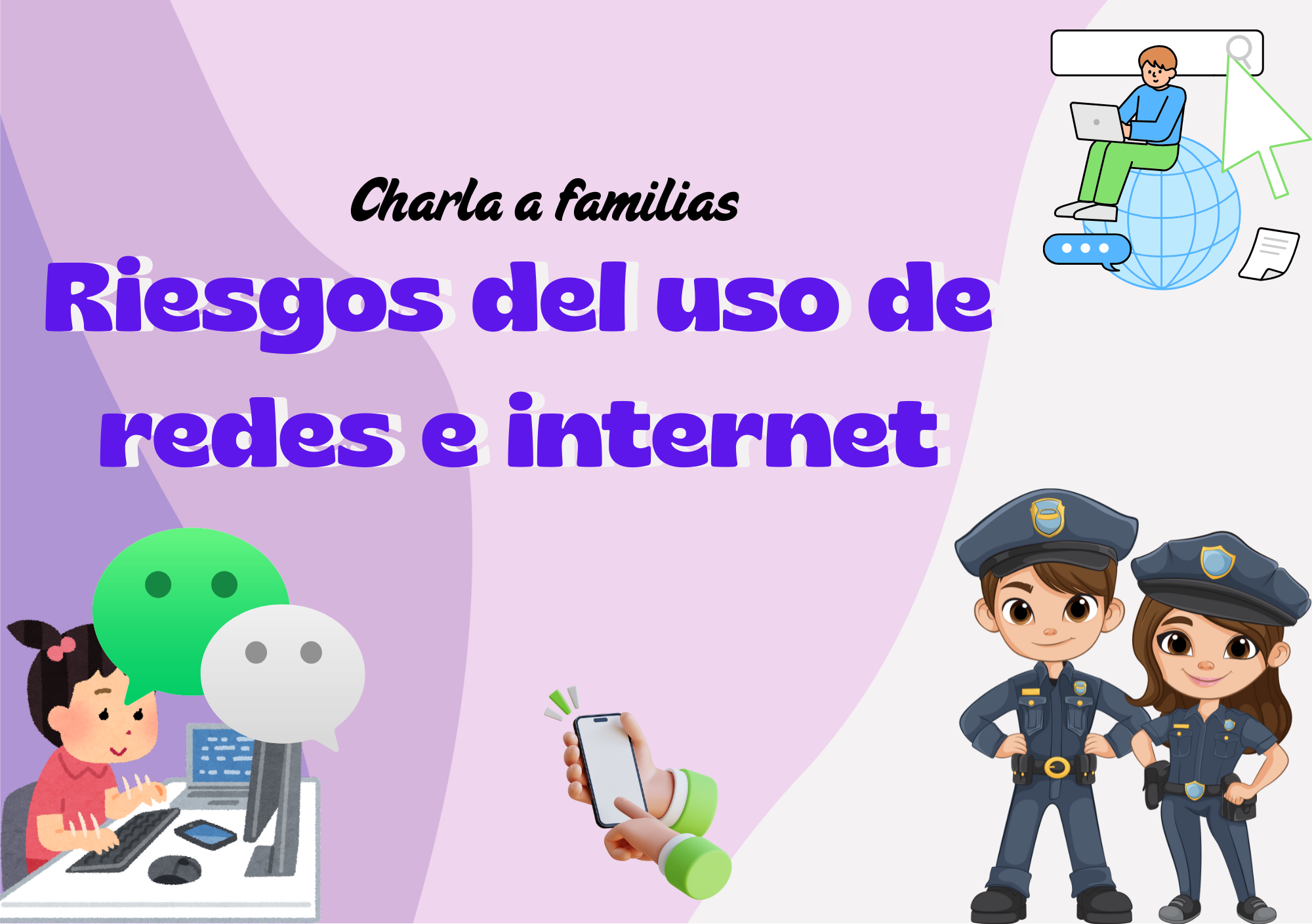Charla familias: Riesgos del uso de redes e internet.